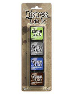 Ranger Industries Distress Mini Ink Kit 14 - Sold In a strip of 4 pads - Lilly Grace Crafts