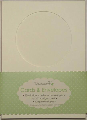 Trimcraft Dovecraft Circle Window Card 5"x7" Cards and Envelopes - Lilly Grace Crafts