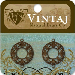 Vintaj 17mm Filligree Ring Connector - Lilly Grace Crafts