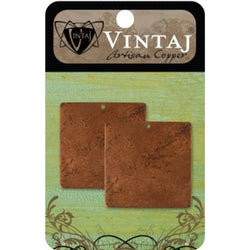 Vintaj 29.5mm Square Blank (Set of 2) - Lilly Grace Crafts