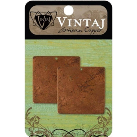 Vintaj 29.5mm Square Blank (Set of 2) - Lilly Grace Crafts