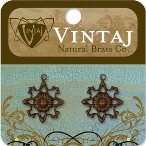 Vintaj 20mm Filigree Sunflower - Lilly Grace Crafts