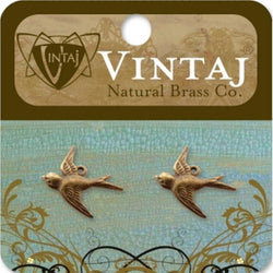 Vintaj 17x17mm Bird Charm - Lilly Grace Crafts