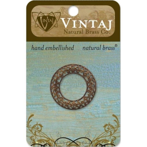 Vintaj 28mm Scrolled Filigree Ring - Lilly Grace Crafts