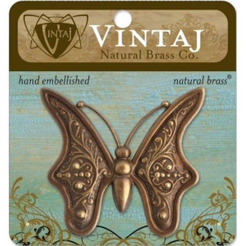 Vintaj 55mm Baroque Butterfly - Lilly Grace Crafts