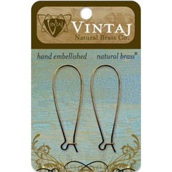 Vintaj 45 X 17mm Long Arched Ear Wire - Lilly Grace Crafts