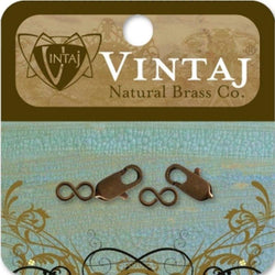 Vintaj 18x6mm Lobster and Eye Clasp - Lilly Grace Crafts