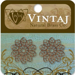 Vintaj 20.5mm Filigree Flower - Lilly Grace Crafts