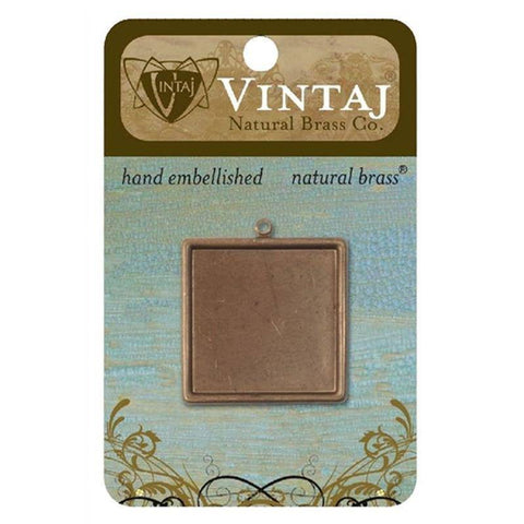 Vintaj 29.5mm Classic Square Bezel - Lilly Grace Crafts