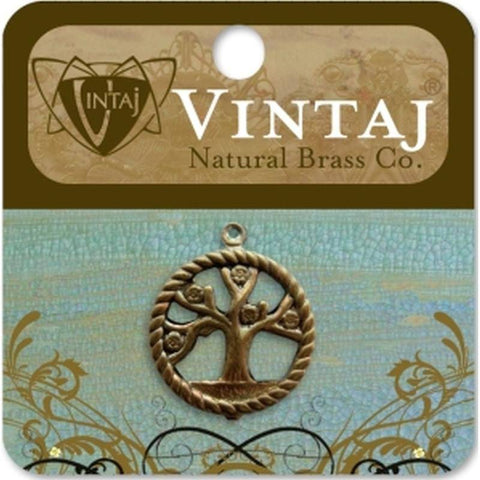 Vintaj 24x20mm Tree Of Life - Lilly Grace Crafts