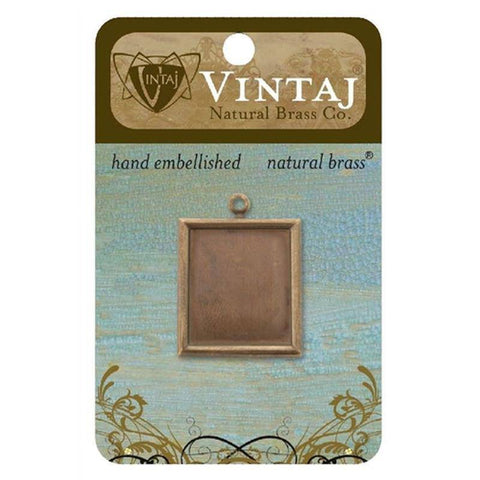 Vintaj 28x25mm Rectangle Bezel - Lilly Grace Crafts