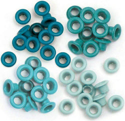 We R Memory Keepers Standard Eyelets Aluminum Aqua - Lilly Grace Crafts