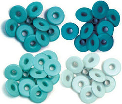 We R Memory Keepers Wide Eyelets - Aluminum Aqua - Lilly Grace Crafts