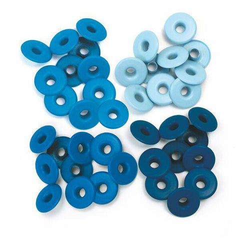We R Memory Keepers Wide Eyelets - Aluminum Blue - Lilly Grace Crafts