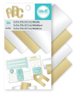 We R Memory Keepers Paper Pad Gold and Silver Metallic Foil 36pc - Lilly Grace Crafts