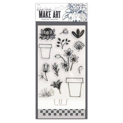 Ranger Industries Flower Pot - Make Art Stamp, Die, Stencil Sets - Lilly Grace Crafts