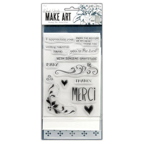 Ranger Industries Merci and More Wendy Vecchi Stamp Die Stencil St - Lilly Grace Crafts