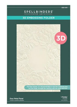 Spellbinders Four Petal Floral 3D Embossing Folder