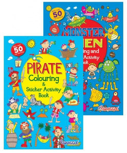 My Fun Sticker Activity Books: Pirates & Monsters - Lilly Grace Crafts