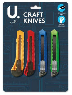 U. 4pack Craft Knives with Snap Blades - Lilly Grace Crafts