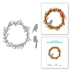 Spellbinders Woodland Wreath and Feathered Friends