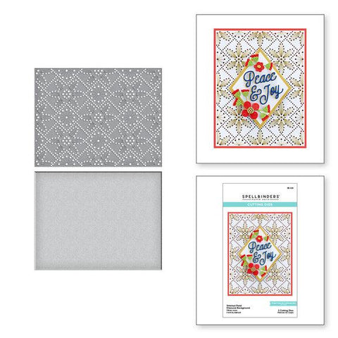 Spellbinders Stitched Petal Diamond Background