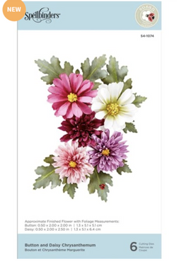 Spellbinders Button and Daisy Chrysanthemum