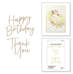 Spellbinders Stylish Script Thank You and H