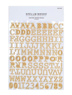 Spellbinders Gold Puffy Alphabet Stickers