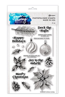 Spellbinders halftone holiday stamps