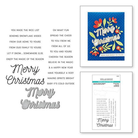 Spellbinders Many Merry Christmas Sentiments