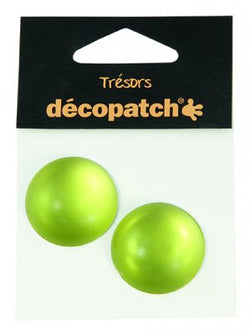 DecoPatch Pack of 2 gems, 3cm – Green - CLDPBJ012 - Lilly Grace Crafts