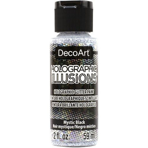 DecoArt Mystic Black Holographic Illusions - CLDADHG12-2OZ - Lilly Grace Crafts