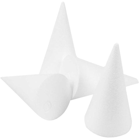 Creativ Cone 14.5x6cm 25pcs white - CLCV54360 - Lilly Grace Crafts