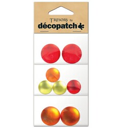 DecoPatch Round shapes, red / orange - CLDPBJM217 - Lilly Grace Crafts