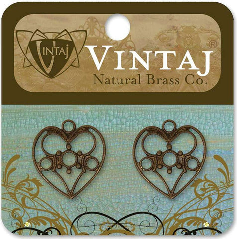  19 X 18mm Delicate Heart         - VTDP0013R-01 - Lilly Grace Crafts