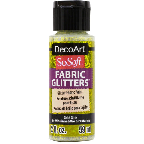 DecoArt Gold Glitz Fabric Paint - CLDADSSFG03-2OZ - Lilly Grace Crafts