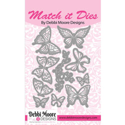 Debbi Moore Designs Match It Die - Butterfly Whispers Metal Die and Forever Code for Paper Pack - DMMI121 - Lilly Grace Crafts