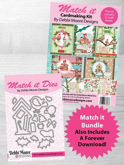 Debbi Moore Designs Match It - Build A Scene Christmas Robin Die, Pad, Forever Code Set - DMMI150-DMMIPP150 - Lilly Grace Crafts