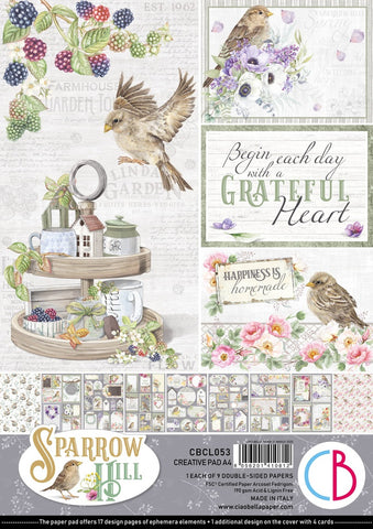 Ciao Bella Papers Sparrow Hill Creative Pad A4 9/Pkg - CBCL053 - Lilly Grace Crafts