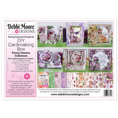 Debbi Moore Designs Day Cardmaking Kit - Peony Dreams - DMIWCK274 - Lilly Grace Crafts