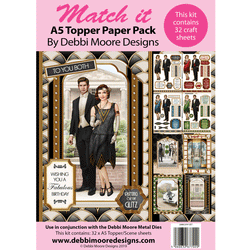 Debbi Moore Designs Match it Paper Pack - Art Deco Couple Age of Elegance - DMMIPP107 - Lilly Grace Crafts