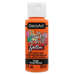 DecoArt Orange 2oz Crafters Acrylic Satin - CLDADCAS06-2OZ - Lilly Grace Crafts