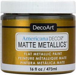 DecoArt Vintage Brass Matte Metallics - CLDADMMT03-16OZ - Lilly Grace Crafts