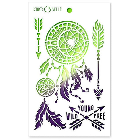 Ciao Bella Papers 5"x8" Stencil Dreamcatcher - CBMS050 - Lilly Grace Crafts