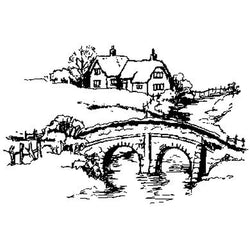 Art Stamps Bridge Scene - P45M - Lilly Grace Crafts