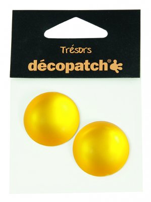 DecoPatch Pack of 2 gems, 3cm – Orange - CLDPBJ009 - Lilly Grace Crafts