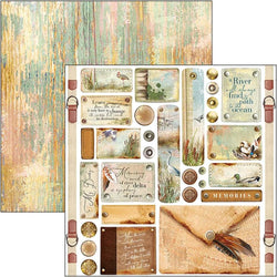 Ciao Bella Papers 12"x12" Sheets x12 Delta Tags &Buttons - CBSS139 - Lilly Grace Crafts