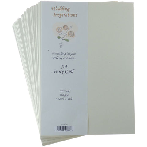 Craft UK A4 Ivory Card 300Gsm - 100 - CUKW120 - Lilly Grace Crafts