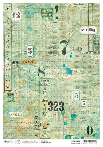 Ciao Bella Papers A4 Rice Paper x5 Classification - CBRP178 - Lilly Grace Crafts